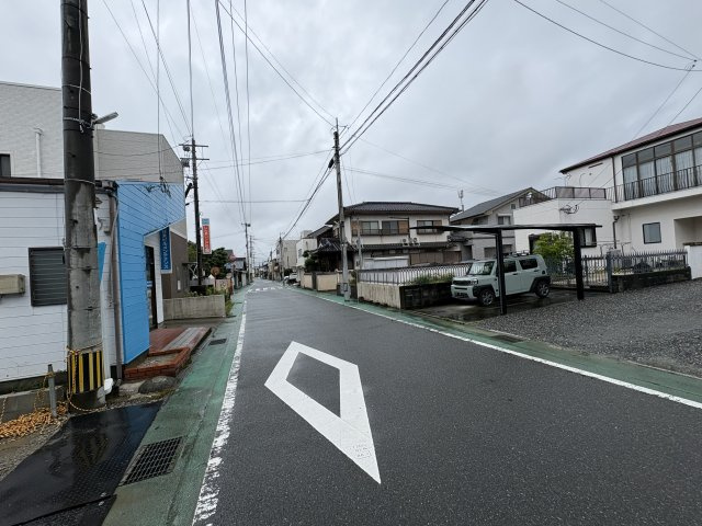 朝倉市甘木の新築一戸建の前面道路含む現地写真