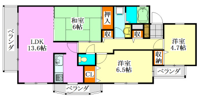 【間取り】 | ベルシャトゥ津田沼