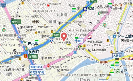 【地図】 | エステムコート難波WEST-SIDE Ⅶ グローブ