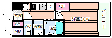 【間取り】 | エステムコート難波WEST-SIDE Ⅶ グローブ