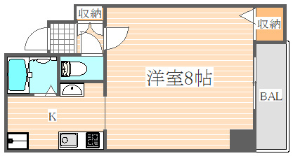 ロイヤル神屋の間取り|使いやすい間取りです。