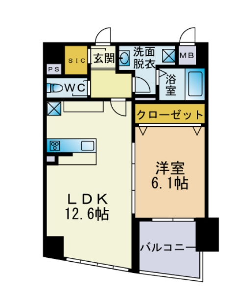 コンソラトゥール博多の間取り|使いやすい間取りです。