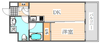 ルネッサンス21博多の間取り|使いやすい間取りです。