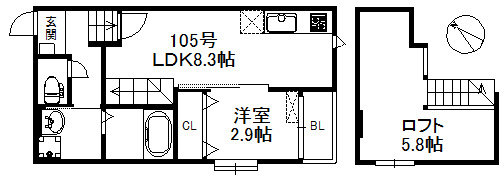ポラリス美野島7の間取り|使いやすい間取りです。