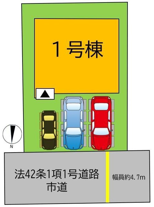 倉敷市羽島の新築一戸建の区画図
