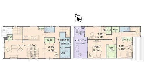 よかタウン　倉敷市中島【5期】【仲介手数料無料】の間取り