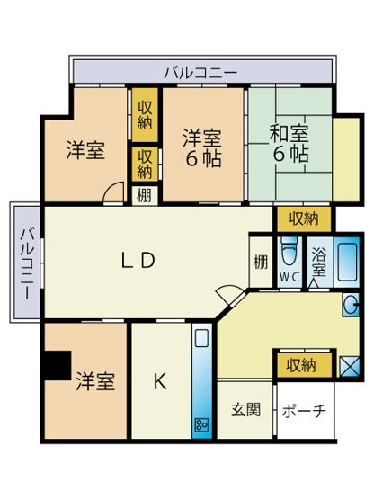 【間取り】 | シティパル末広 中古マンション EM06207 | シティパル末広　間取り図