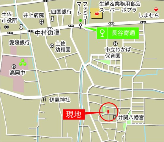 「スーパーすぐ近く」土佐市高岡町甲4期2号棟　新築一戸建ての地図