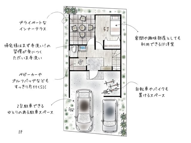 高石市東羽衣1丁目　モデルハウスの間取り