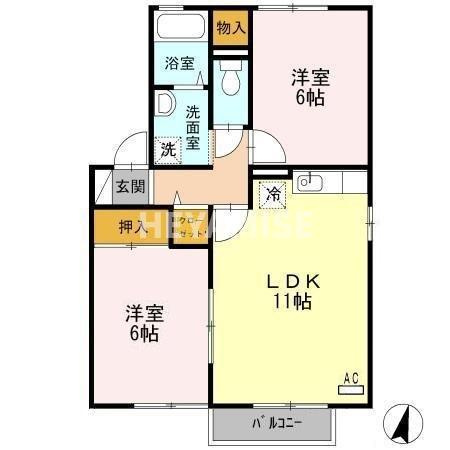 プレステージ植松 B棟の間取り