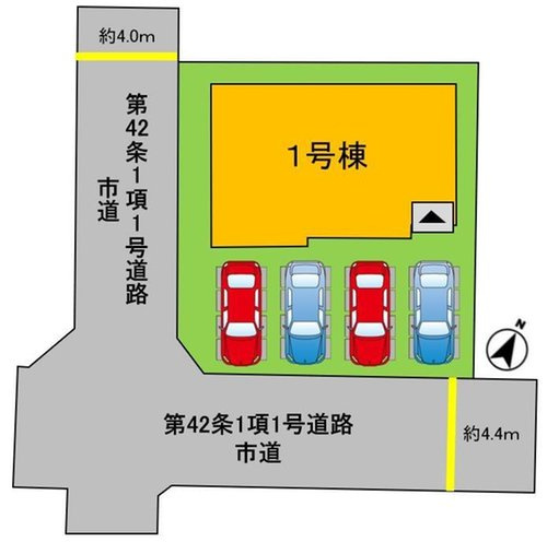 倉敷市連島町矢柄の新築一戸建の区画図
