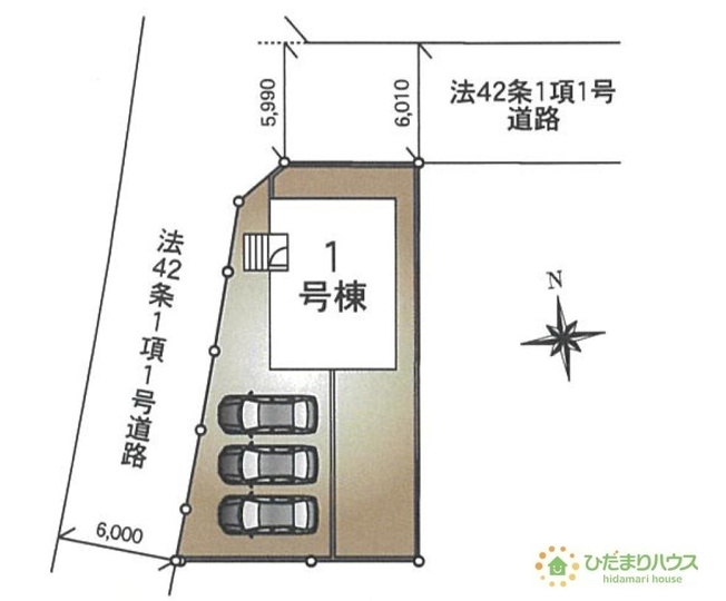 【区画図】 | 龍ケ崎市緑町第4　新築戸建 | 角地につき日当たり・風通し良好です☆