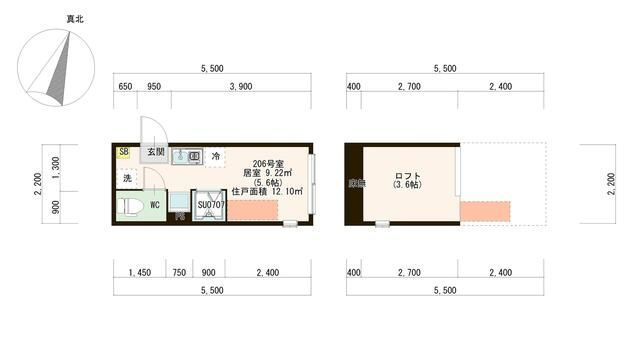 エディフィッシオ小竹向原の間取り