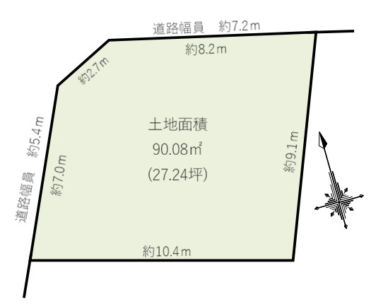 千種区城木町一丁目土地の土地図
