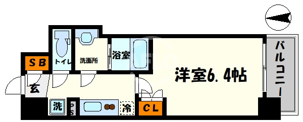 BPRレジデンス新梅田の間取り|BPRレジデンス新梅田　開放感のある間取り