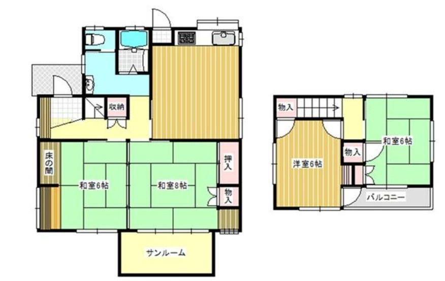 福島市 御山字下川原（美術館図書館前駅） 2階建 ４ＤＫ