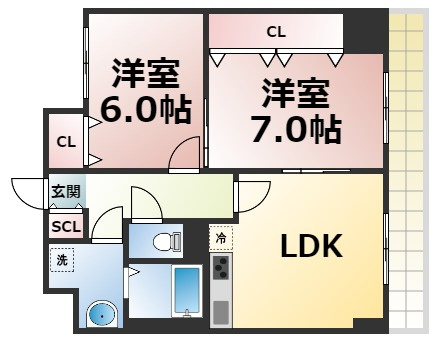 【間取り】 | グランデュール林寺　仲介手数料無料