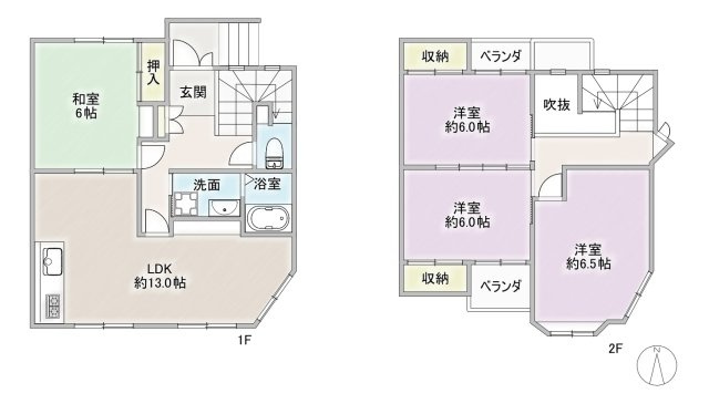瑞穂区仁所町２丁目戸建の間取り