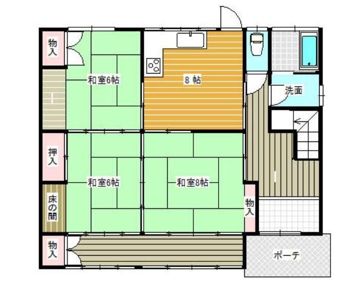 福島市 永井川字東山（南福島駅） 2階建 ７ＤＫ