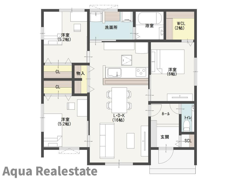高松市木太町の新築一戸建の間取り