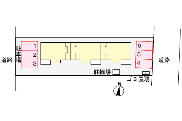 DKソラーレ大村駅前の区画図