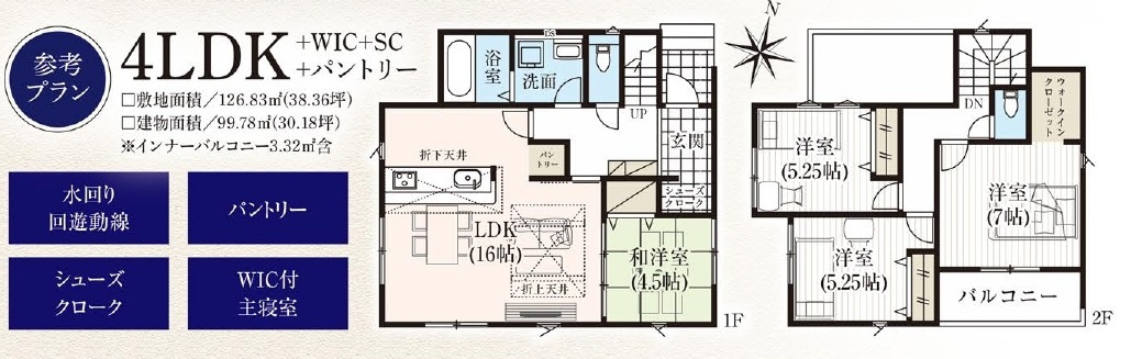 売地　熊谷市佐谷田3981-21（建築条件付き）の参考プラン