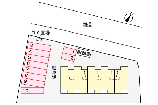 ロードサイド高来の区画図
