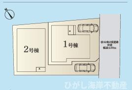 茅ヶ崎市南湖3丁目　新築戸建　全2棟の区画図|対象１号棟