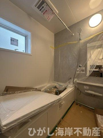 茅ヶ崎市南湖3丁目　新築戸建　全2棟の浴室|6月5日撮影　建築中　1坪タイプ　ユニットバス