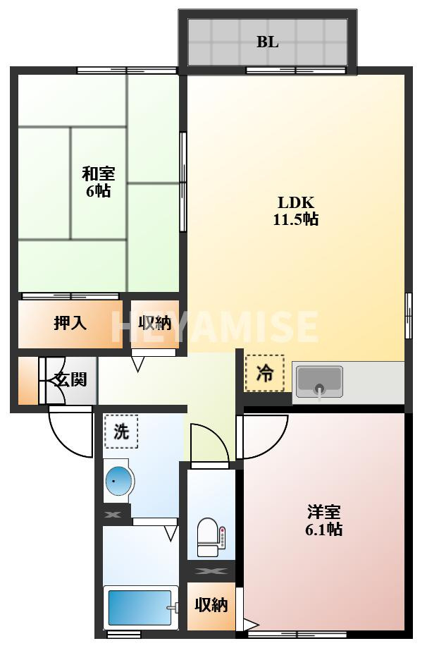 セジュール宮小路A棟の間取り