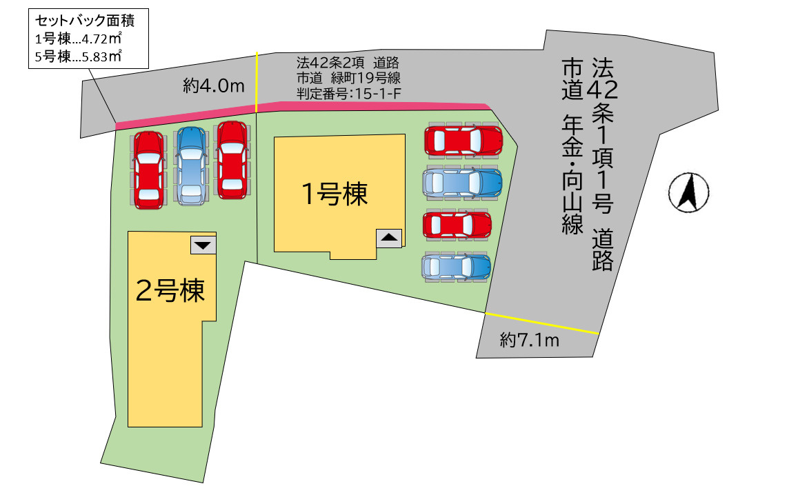 福津市西福間3丁目5期の区画図