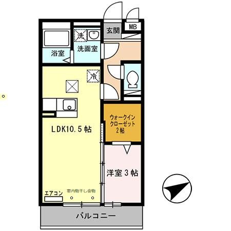 セジュール東阿保　A棟の間取り