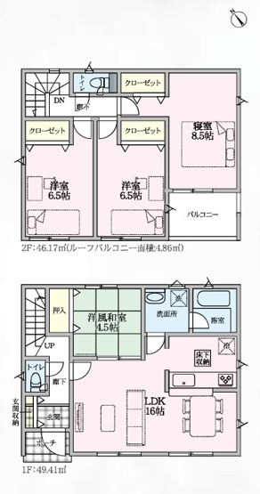 【間取り】 | CRADLE GARDEN寄居町用土第4　新築住宅 | ≪3号棟≫