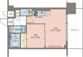 大阪市港区弁天３丁目の賃貸マンションの間取り