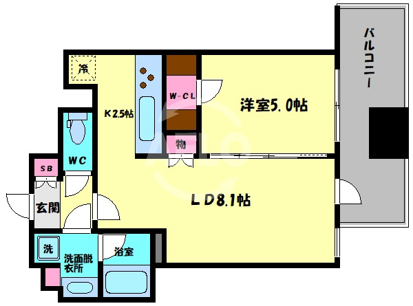 クレヴィアタワー御堂筋本町の間取り|クレヴィアタワー御堂筋本町　間取り