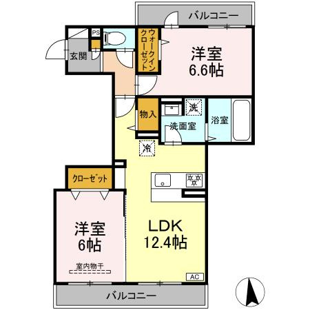 【間取り】 | メゾンドネージュ東戸塚 | 2LDKの間取りです！