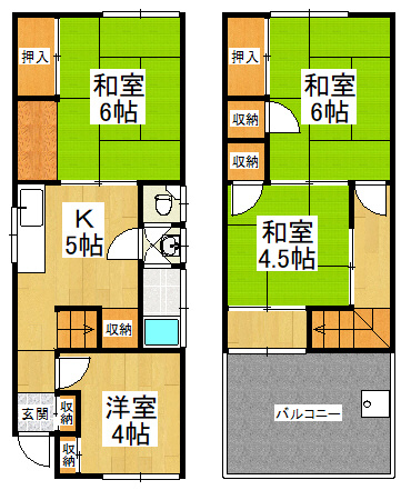 【間取り】 | 日置荘西町五丁戸建て
