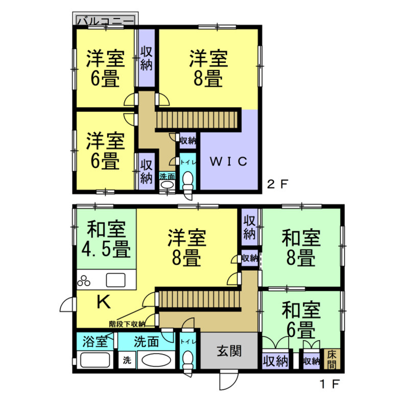 知多郡東浦町大字石浜字藤塚の間取り