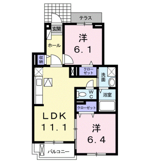 ラフィナートEの間取り