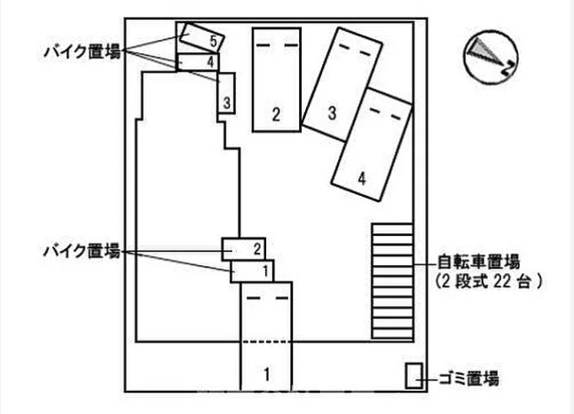 フラットリア笠岡の駐車場