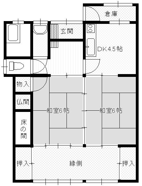 嘉穂郡桂川町大字吉隈の一戸建ての間取り