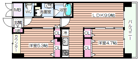 【間取り】 | ルチューレ西梅田