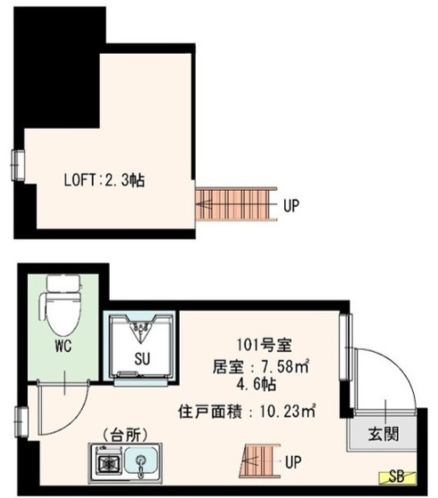 クロノス神楽坂の間取り