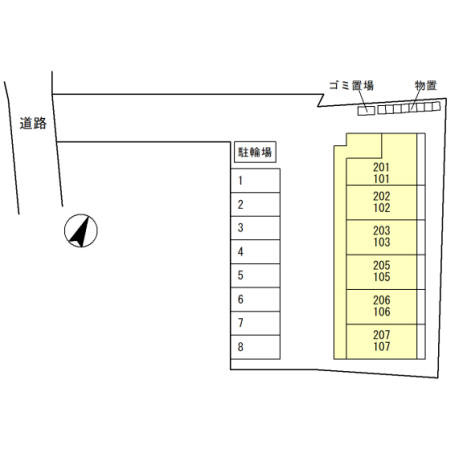 ロコモーション五福の区画図