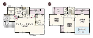 【間取り】 | ワイウッドコート栃木市大平町富田第1期　 | 全部屋南向きで明るい室内が特徴