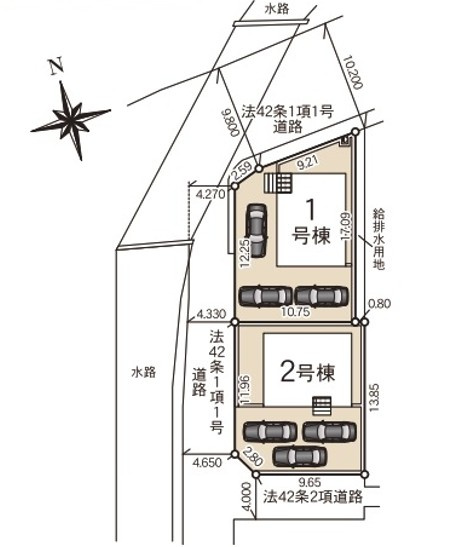 【新築戸建】　いわき市小名浜下神白第3の区画図|ご参照ください。