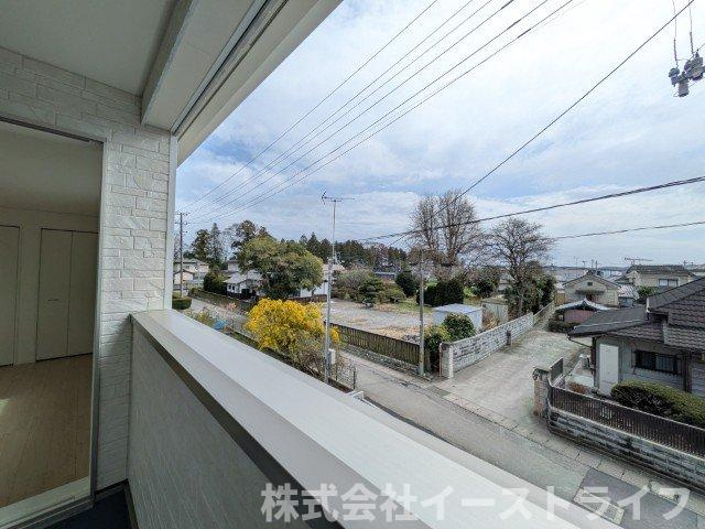 【新築戸建】　いわき市錦町第32の展望|4号棟写真　インナーバルコニーからの眺望です。