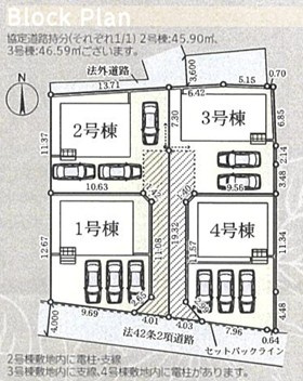 【新築戸建】　いわき市錦町第32の区画図|区画図です。ご参照ください。