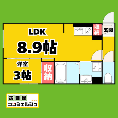 リーデンス名古屋駅西の間取り