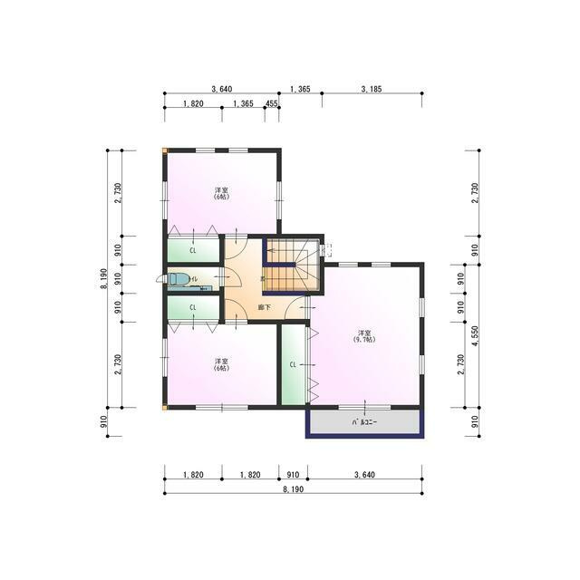 「LDK18帖」高知市大津甲2号棟　新築一戸建ての間取り|全室6帖以上＋収納付きです☆